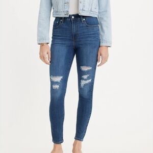 LEVI’S High Rise Skinny 721 Jeans Ripped Size 29
